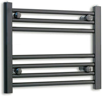 750mm Wide 400mm High Black Heated Towel Rail Radiator