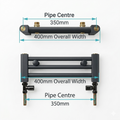 Pipe centres diagram for 400mm wide towel radiator
