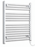 450mm wide 800mm high chrome electric towel radiator – standard heating kit