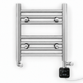 550mm wide 400mm high chrome electric towel radiator – dual digital heating kit