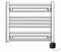 550mm wide 600mm high chrome electric towel radiator – digital heating kit