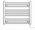 550mm wide 600mm high chrome electric towel radiator – standard heating kit