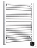 550mm wide 800mm high chrome electric towel radiator – digital heating kit