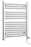 550mm wide 800mm high chrome electric towel radiator – dual standard heating kit
