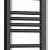 250mm Wide 600mm High Black Heated Towel Rail Radiator