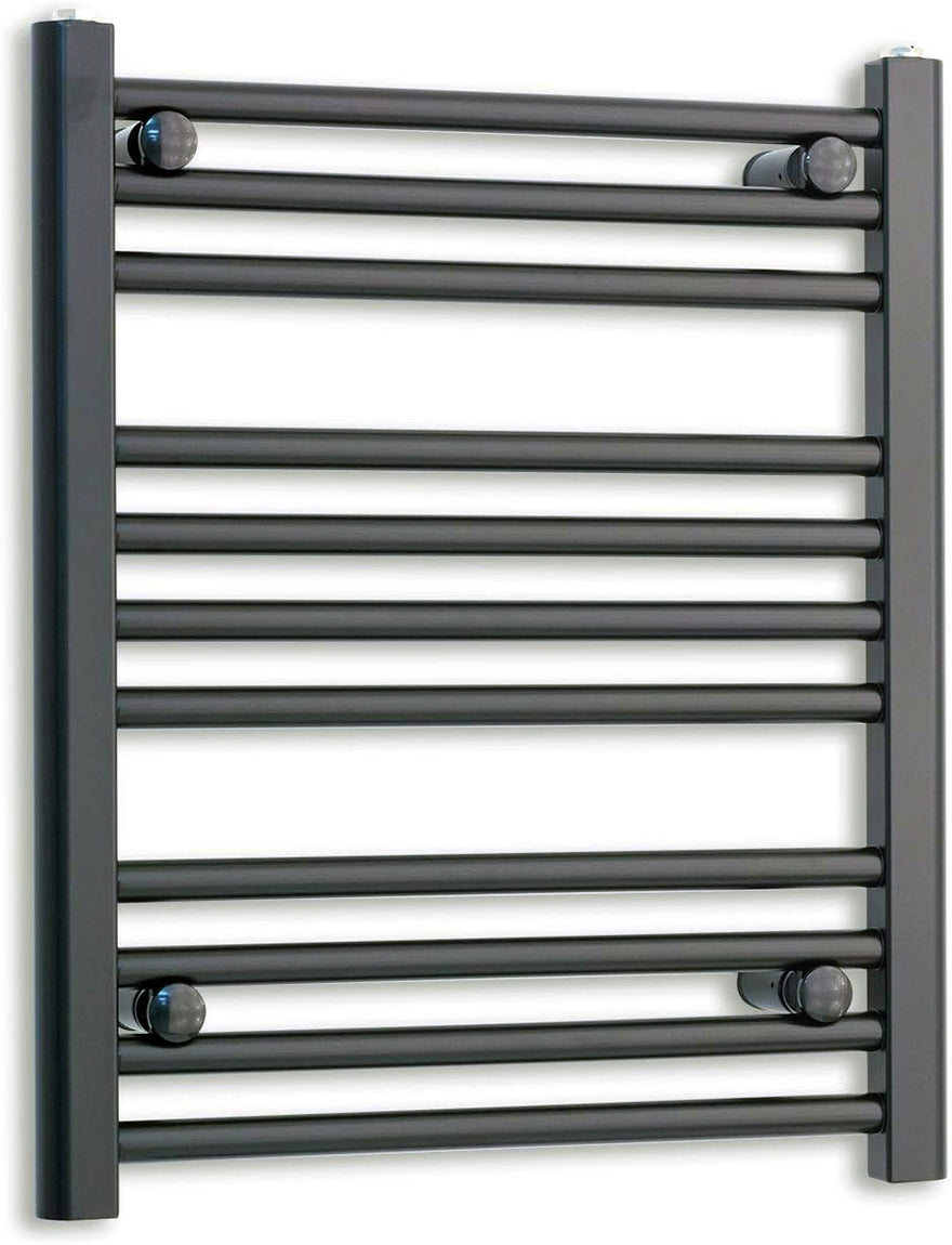Matt black radiator body reference on a white background