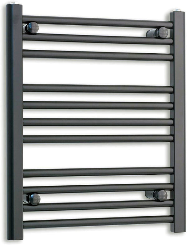 Matt black radiator body reference on a white background