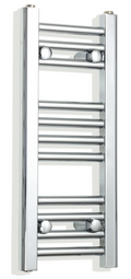 350mm wide 600mm high polished chrome radiator body reference on a white background