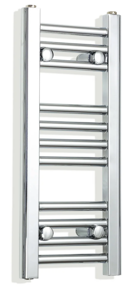 350mm wide 600mm high polished chrome radiator body reference on a white background
