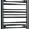 750mm Wide 600mm High Black Heated Towel Rail Radiator