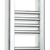 350m wide 600mm High Flat Chrome Towel Rail Radiator