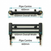 650mm Wide 1200mm High Black Heated Towel Rail Radiator