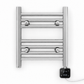 650mm wide 400mm high chrome electric towel radiator – digital heating kit