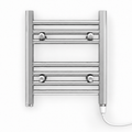 650mm wide 400mm high chrome electric towel radiator – standard heating kit