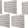 3D Wall Panel 5 Pack 2.5 sq.m. 26.91 sq.ft- Floor-to-Ceiling Polystyrene Panel Stone Look for Kitchen, Bathroom, Balcony, Bedroom, Living Room, Kitchen Back Wall and Patio 5 panels (White