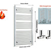 700mm wide 1200mm High Flat Chrome Heated Towel Rail Radiator