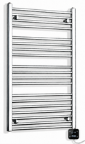 700mm wide 1000mm high chrome electric towel radiator – digital heating kit