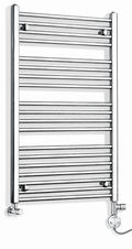 700mm wide 1000mm high chrome electric towel radiator – dual round heating kit