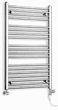 700mm wide 1000mm high chrome electric towel radiator – dual standard heating kit