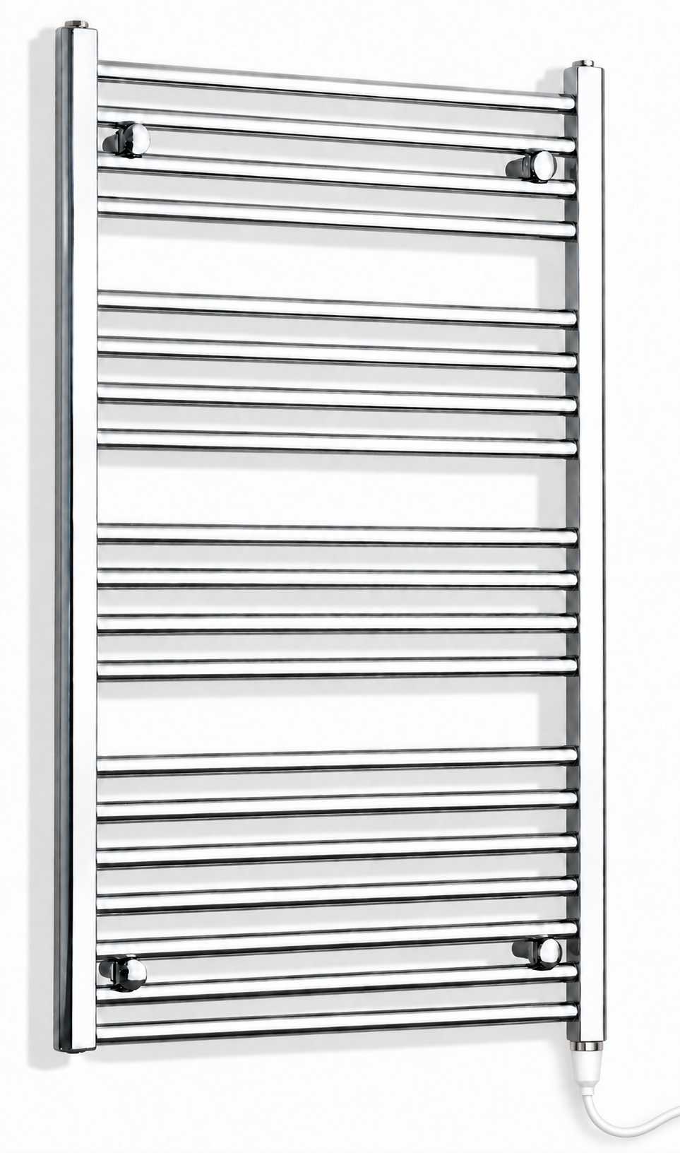 700mm wide 1000mm high chrome electric towel radiator – standard heating kit