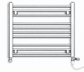 700mm wide 600mm high chrome electric towel radiator – dual standard heating kit