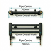 750mm Wide 800mm High Black Heated Towel Rail Radiator