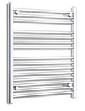 800mm wide 800mm high polished chrome radiator body reference on a white background