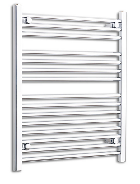 800mm wide 800mm high polished chrome radiator body reference on a white background