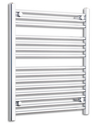 650mm wide 800mm High Flat Chrome Heated Towel Rail Radiator
