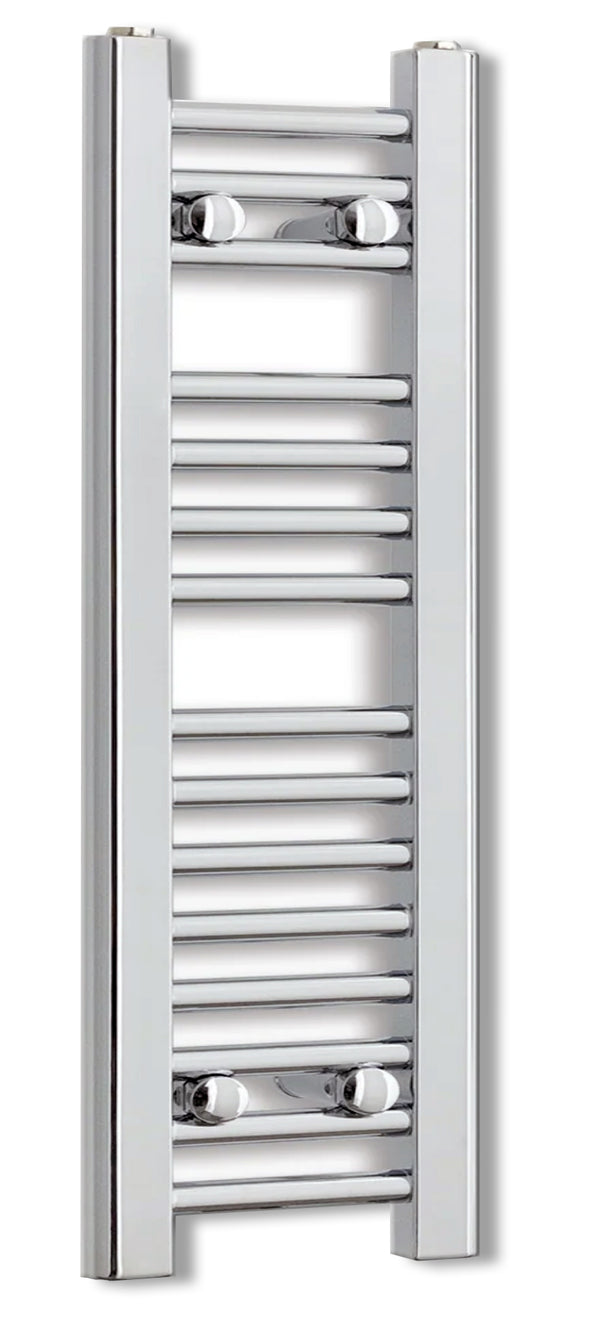 350mm wide 800mm high polished chrome radiator body reference on a white background
