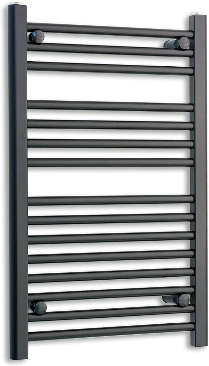 Matt black radiator body reference on a white background