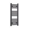 200mm Wide 800mm High Black Heated Towel Rail Radiator