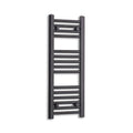 Matt black radiator body reference on a white background