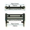 800mm Wide 800mm High Black Heated Towel Rail Radiator