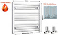 850mm wide 600mm high polished chrome radiator body reference on a white background