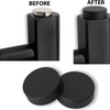 Matte Black Radiator Bleed Valve & Plug Cover Caps (Pair)