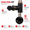 Dual Fuel Towel Radiator Kit with Smart Element – Black & Chrome