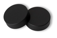 Matte Black Radiator Bleed Valve & Plug Cover Caps (Pair)