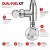 Dual Fuel Towel Radiator Kit with Smart Element – Black & Chrome