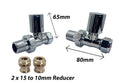 Chrome Straight radiator valve