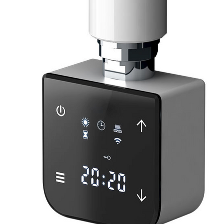 Smart Wi-Fi Digital Heating Thermostatic Element Controller Black For Towel Rail Radiator 300w