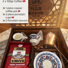 Turkish Coffee Gift Set for Two in Wooden Gift Box 200gr Coffee & coffee Pot