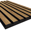 Natural Wood Acoustic Wall Panel Soundproof Floor-to-Ceiling Slatted Sound Absorbing 6 x 580mm x 290mm Panels - 1 sq.m. 10.77 sq.ft walnut