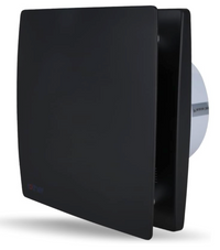 Black Bathroom Extractor Fan 4 Inch Silent Ventilation with Timer Wall or Ceiling Mount IP44