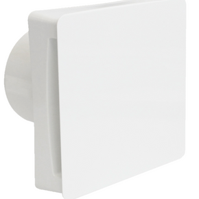 White Bathroom Extractor Fan 4 Inch Silent Ventilation with Timer Wall or Ceiling Mount IP44