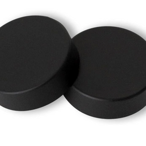 Matte Black Radiator Bleed Valve & Plug Cover Caps (Pair)