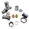 Towel Rail Radiator Valve Straight Chrome in Pair 8mm