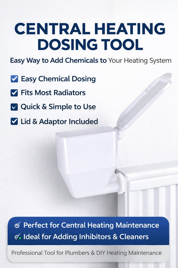 Central heating dosing tool with features listed 