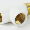 Dual Fuel White T Piece Connector For Towel Rails & Radiators for Dual Fuel