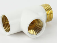 Dual Fuel White T Piece Connector For Towel Rails & Radiators for Dual Fuel